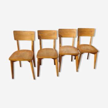 Set de 4 chaises bistrot vintage