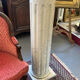 Column in solid white marble veined with grey, decorated with vertical fluting, 110 cm.