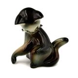 Vintage Jichokera Bechyně Cat Figure, 1960s