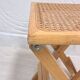 Cinq tabourets viennois vintage en paille