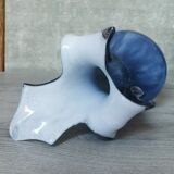 Gold and blue design vase Torcheux