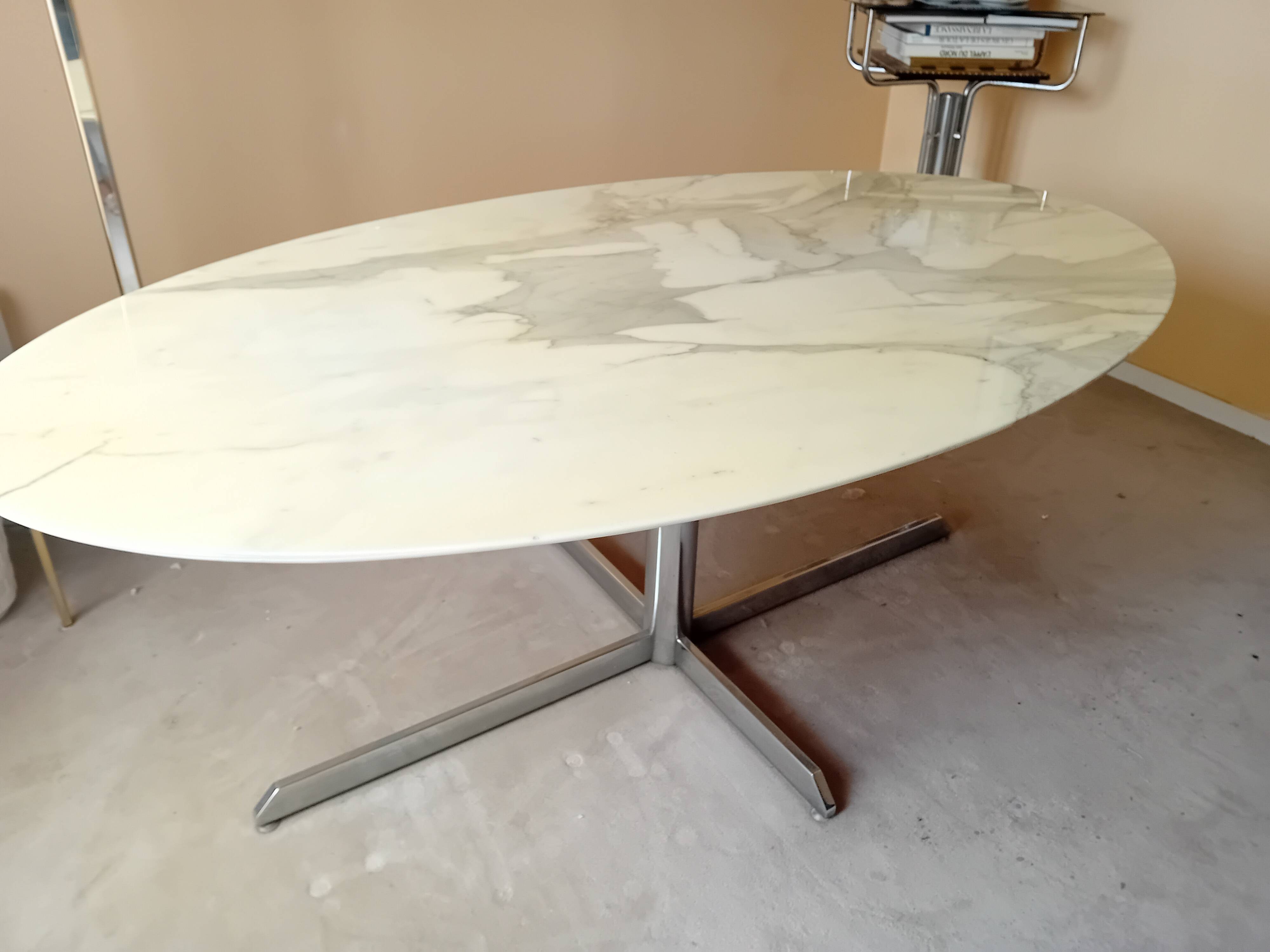 Roche Bobois oval marble table