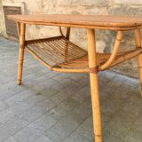 Vintage rattan coffee table