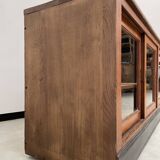 Enfilade de métier XXL chêne portes vitrées