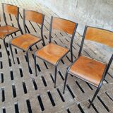 Vintage chairs school chairs 4x Mullca