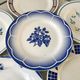 Set of 6 flat plates mismatched Digoin Sarreguemines