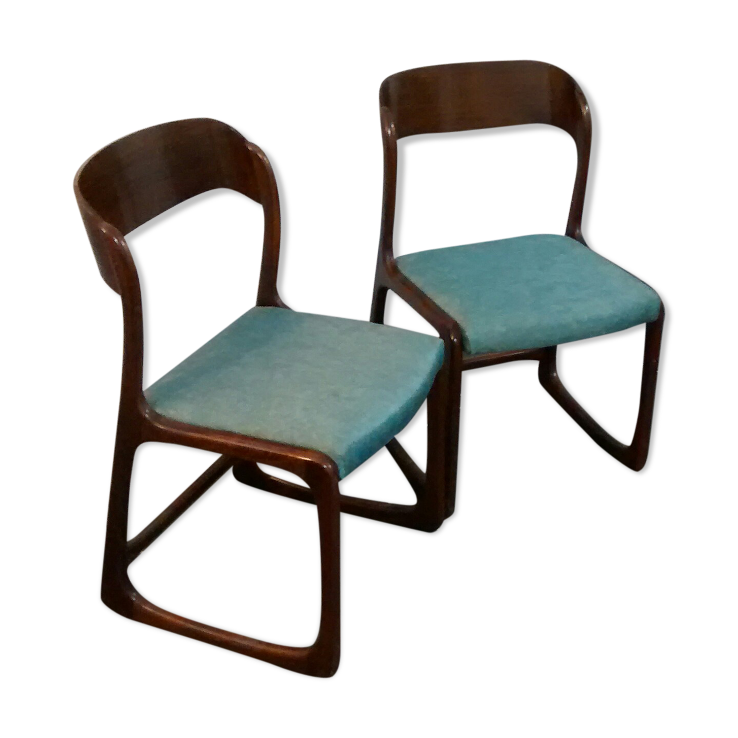 Pair of chairs Baumann sled