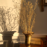 Golden brass vase