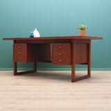 Bureau en teck, design danois, années 1970, fabriqué au Danemark
