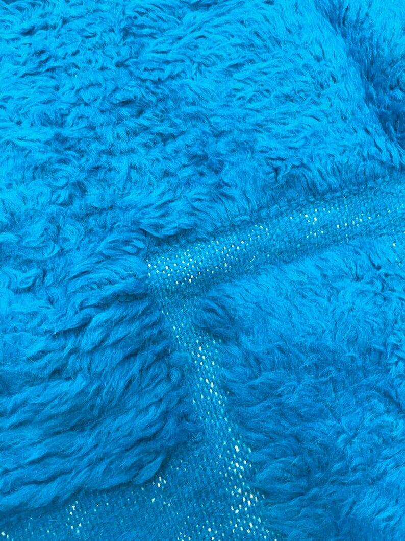 Handmade blue Moroccan rug 200cm x 300cm