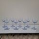 8 blue-tinted glass goblets – 1960s