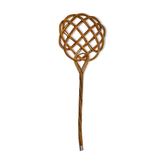 Vintage rattan carpet beater-1950s