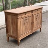 19th-century Louis XVI buffet renovated in walnut, 145cm.