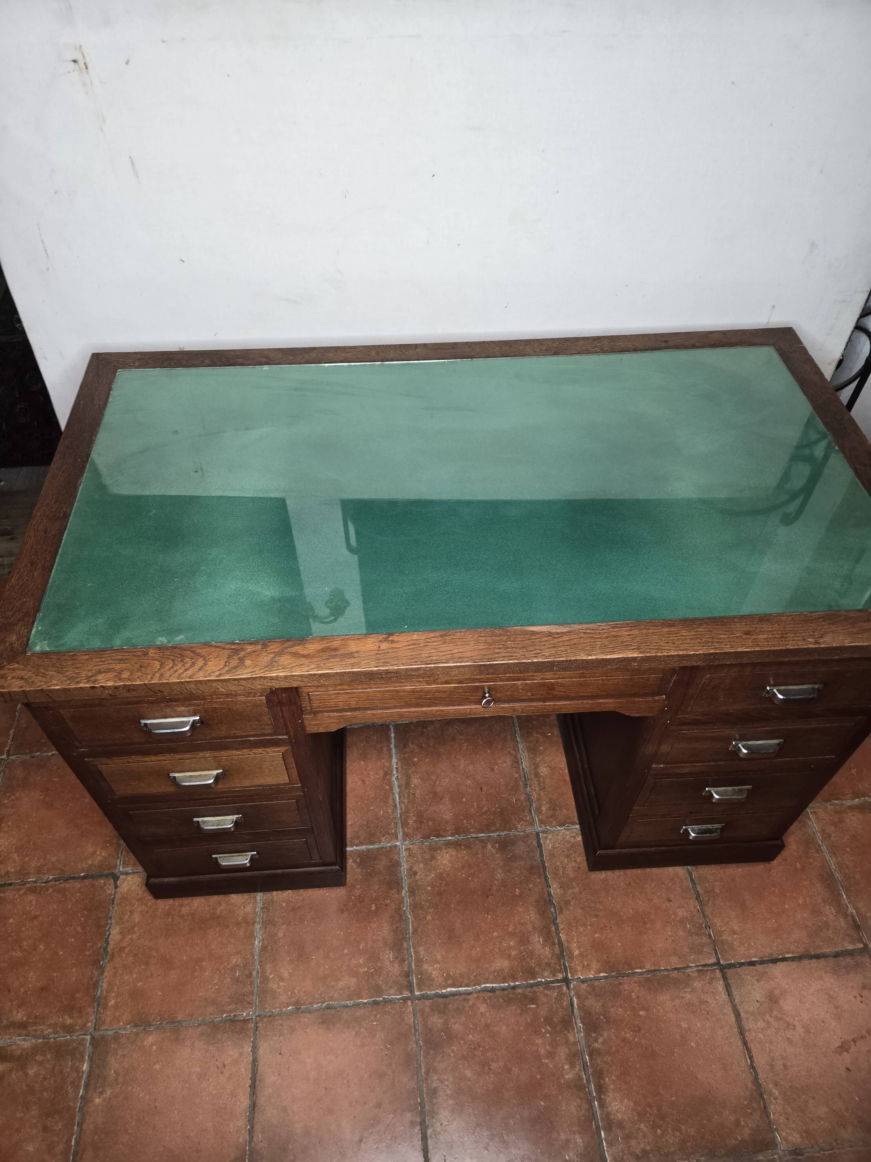 Solid oak minister's desk