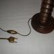 Charles Dudouyt style lamp in turned wood from the 1940s