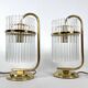 Paire italienne vintage de lampes de table en laiton signées par Sciolari, Italie des années 1970