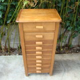 Multi-drawer antique oak craft furniture