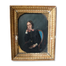 Framed portrait of woman, 1850