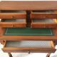 Bureau merisier à tablette rétractable