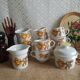 Set 11 coffee cups, sugar bowl and milk pitcher Wunsiedel Bavaria vintage