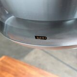 Suspended globe lamp in aluminium and glass in German Space style from the 1960s mid-century by Doria.