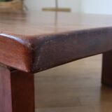 Brutalist coffee table in solid oak