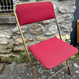Chair Lafuma bordeaux 70s
