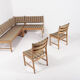 Bench in 3 elements and pair of chairs by Kurt Østervig for KP Møbler Denmark 1960