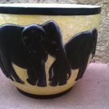 Vintage elephant pot cover