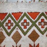 Moroccan vintage carpet Berber handmade 246cm x 355cm 1950s, 1C693