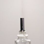 Suspension en verre Murano marbré blanc, Italie vers 1970