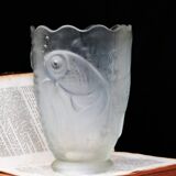 Vase en verre satiné Art Déco Josef Inwald Barloc