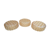 Three plafonniers in verre souffle