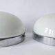Set of Two Rare Chrome Bauhaus Flush Mount, Ceiling or Wall Lamps, 1930s