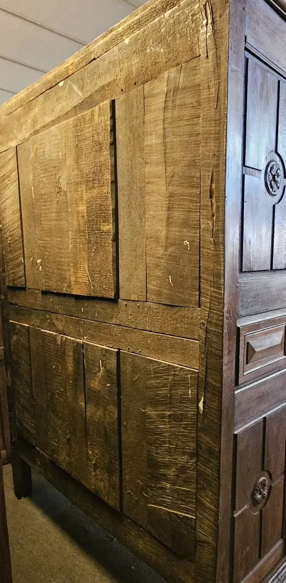 Antique carved solid walnut wardrobe – Louis XIII period