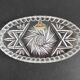 Bohemian crystal oval dish 22.5 x 12 cm