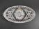 Bohemian crystal oval dish 22.5 x 12 cm