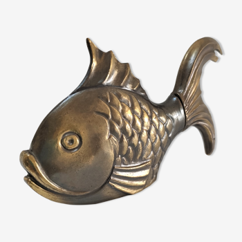 Tire-bouchon poisson bronze zoomorphe Maxram design années 70