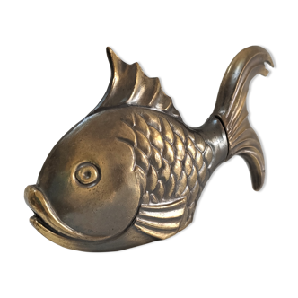 Corkscrew fish bronze zoomorph Maxram design 70s