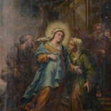 Oil painting on canvas, early Italian school, 18th century - Visitation