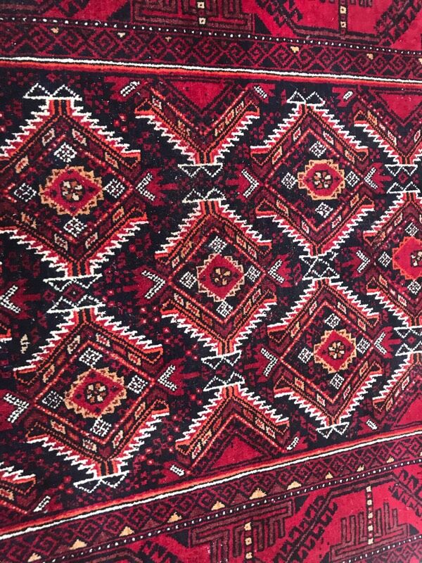 Vintage Afghan handmade rug - 100x183 cm