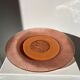 Molded pink glass dish art nouveau patterns D: 31.5cm