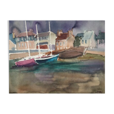 Aquarelle " Port breton "
