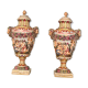 Pair of Capodimonte vases, second half of the 19th century