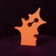 Abstract Orange Ceramic Sculptural Vase, Postmodern / Space Age, Italy, 1980