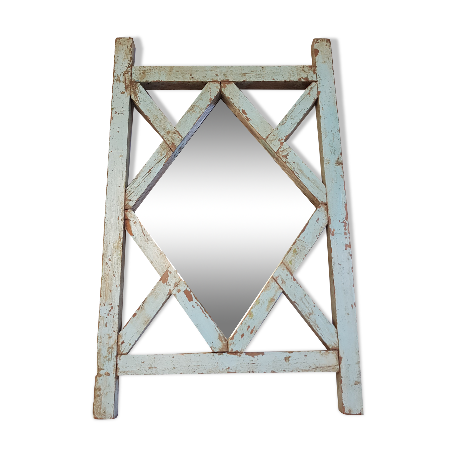Mirror claustras in Burmese teak 49x80cm