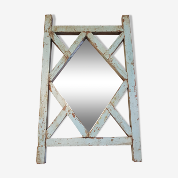 Mirror claustras in Burmese teak 49x80cm