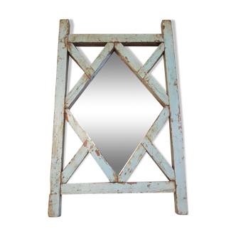 Mirror claustras in Burmese teak 49x80cm