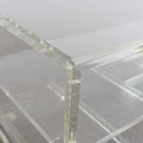 Acrylic coffee table with drawer, plexiglass lucite