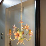 Flower chandelier painted sheet metal
